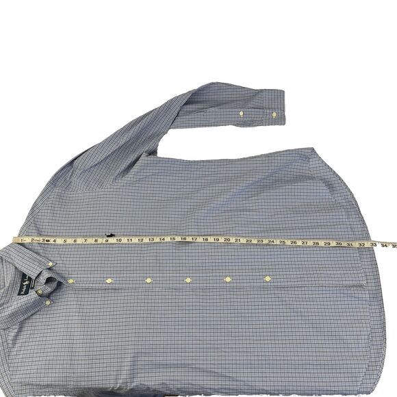 Mens Ralph Lauren Classic Fit Long Sleeve Button Down Shirt Sz XL Blue Check - Picture 4 of 7